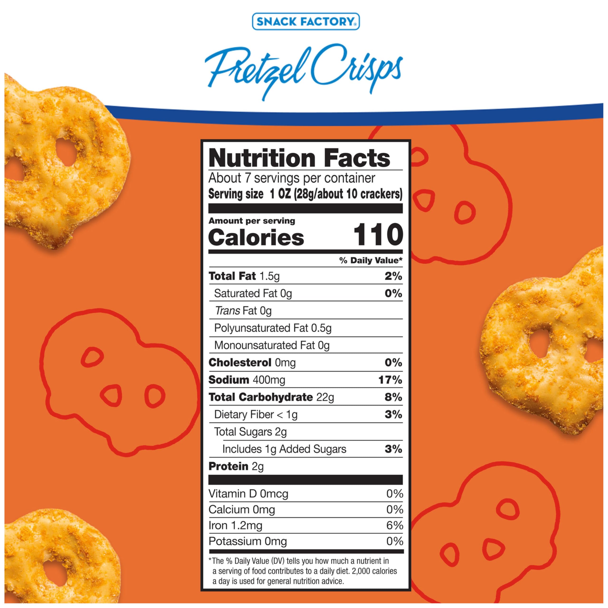 Snack Factory Buffalo Wing Pretzel Crisps close-up showing crisp texture ideal for dipping.