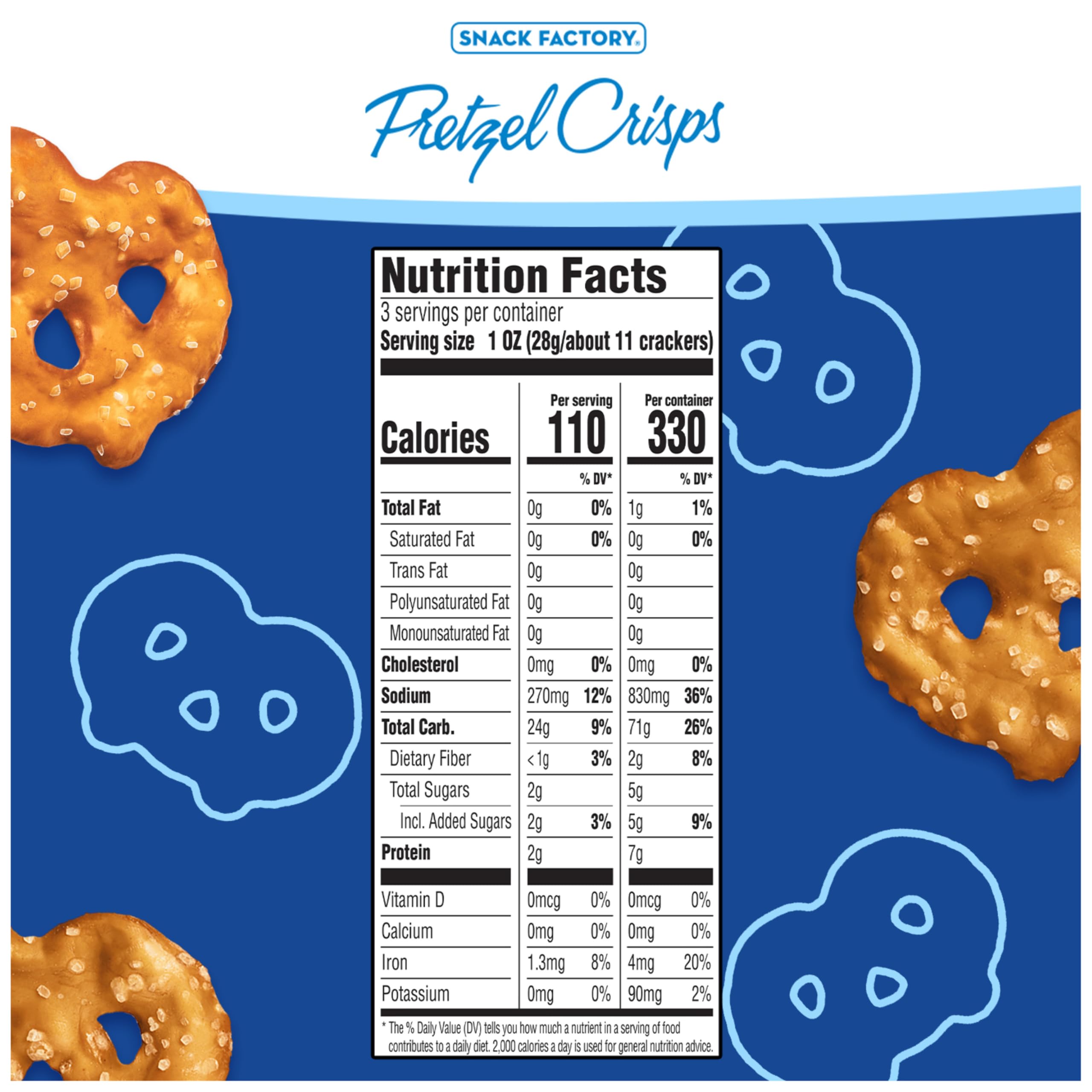 Snack Factory Pretzel Crisps Original close-up reveals thin, crispy texture ideal for dipping.
