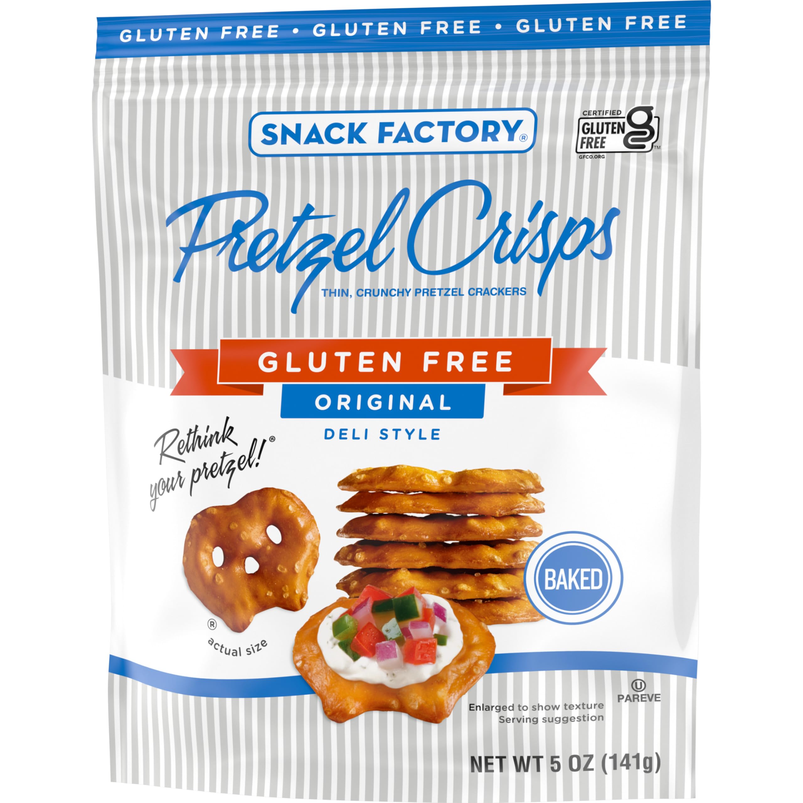 Snack Factory Pretzel Crisps on a snack board for sharing.