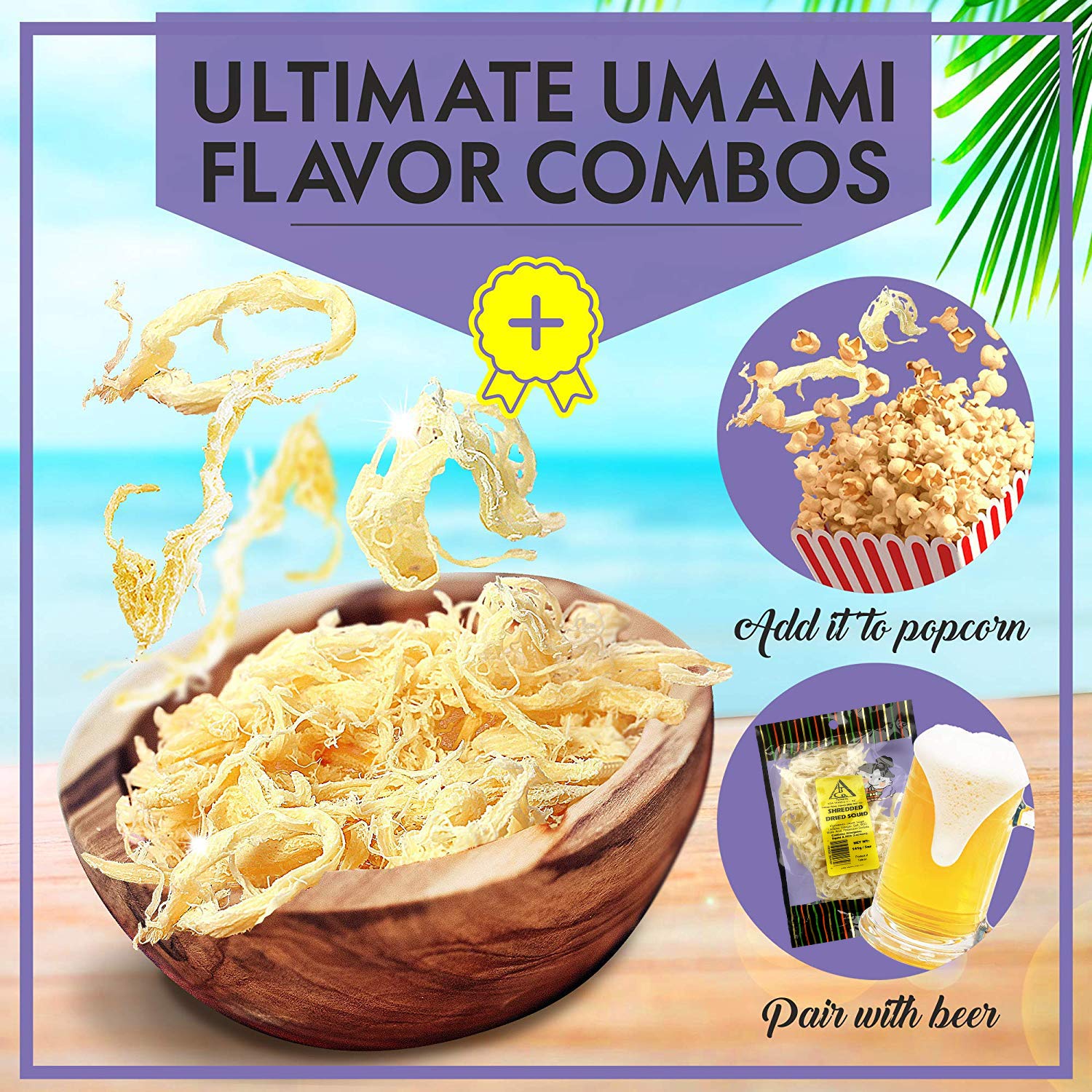 Snack Hawaii Saki Ika packaging close-up, showcases resealable freshness
