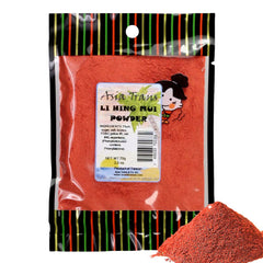 Snack Hawaii red Li Hing Mui powder packaging for gifting and island-inspired snacking.