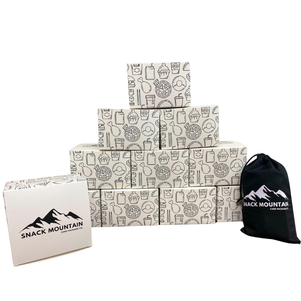 Snack Mountain movie night box ready for cozy evenings