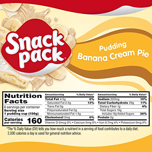 Snack Pack Banana Cream Pie pudding cups close-up creamy texture, indulgent snack