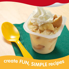 Snack Pack Banana Cream Pie pudding cups lunchbox hero, easy to pack