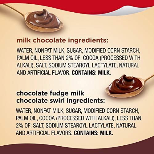 Snack Pack pudding cups on the counter display, family-friendly option.