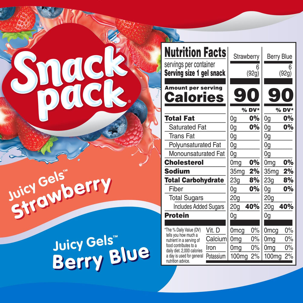 Snack Pack Juicy Gels cups stacked for lunchbox on-the-go snacking
