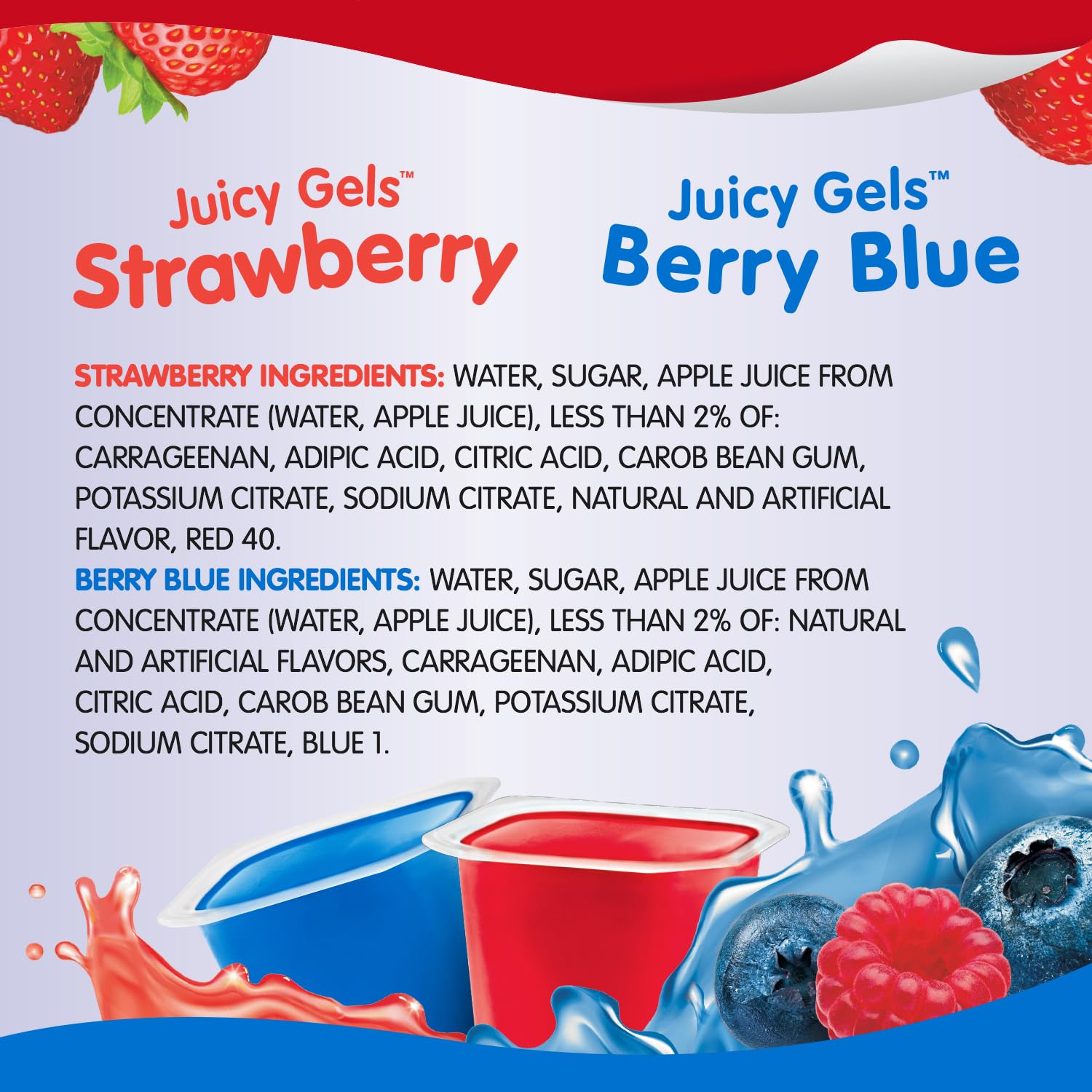 Snack Pack Juicy Gels cup with no refrigeration needed for travels