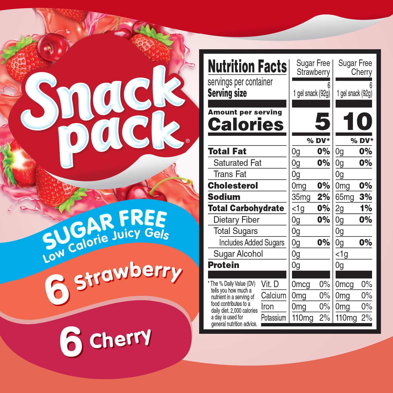 Snack Pack Zero Sugar Cherry Juicy Gels cups highlighted for a quick office snack