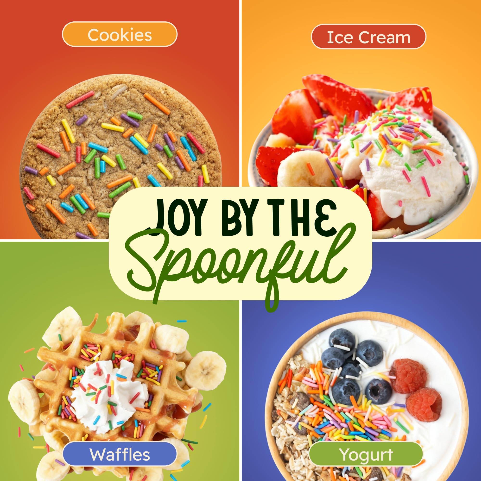 Snackathon artisan sprinkles decorate cakes with vivid color