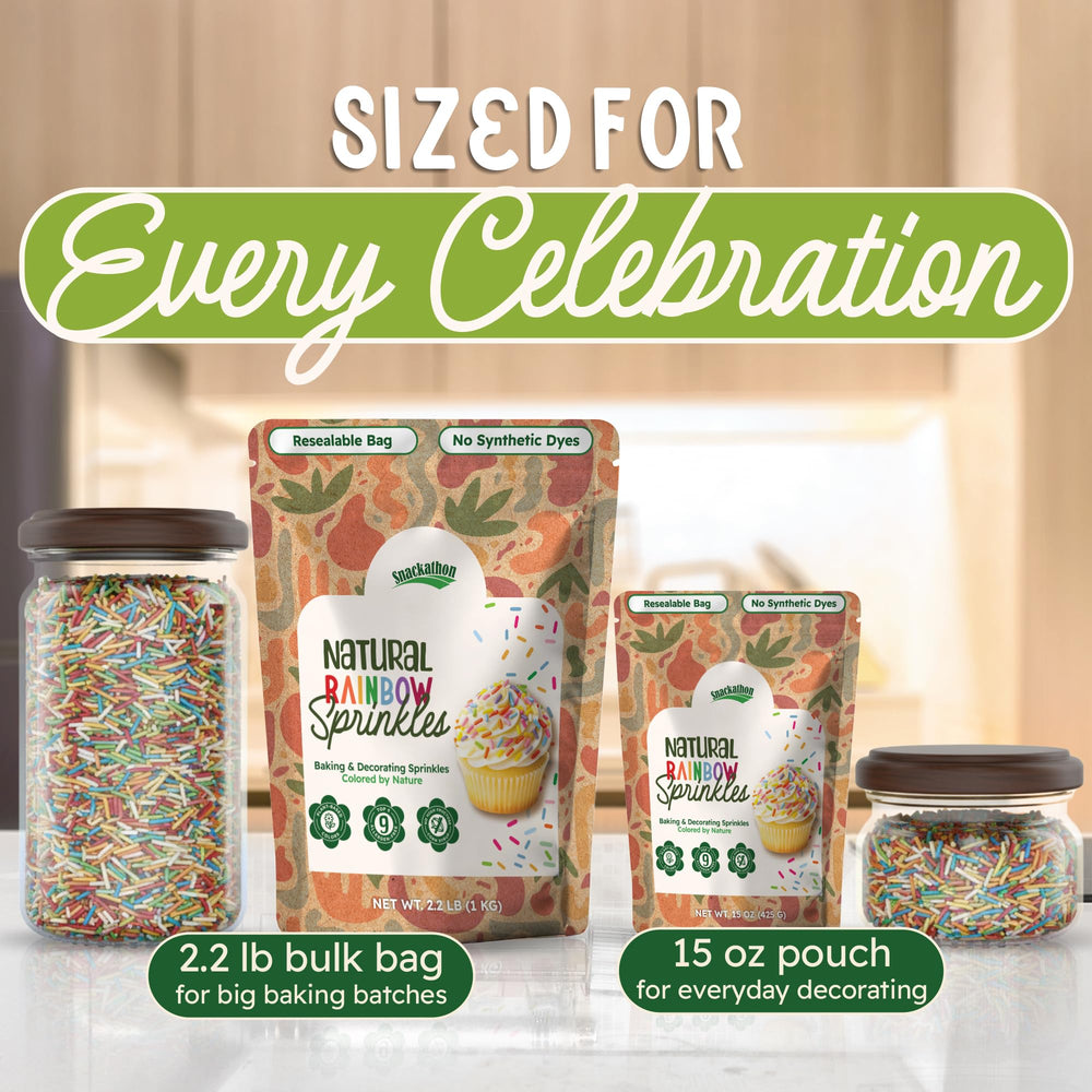 Snackathon bright rainbow sprinkles for festive baking and gifting