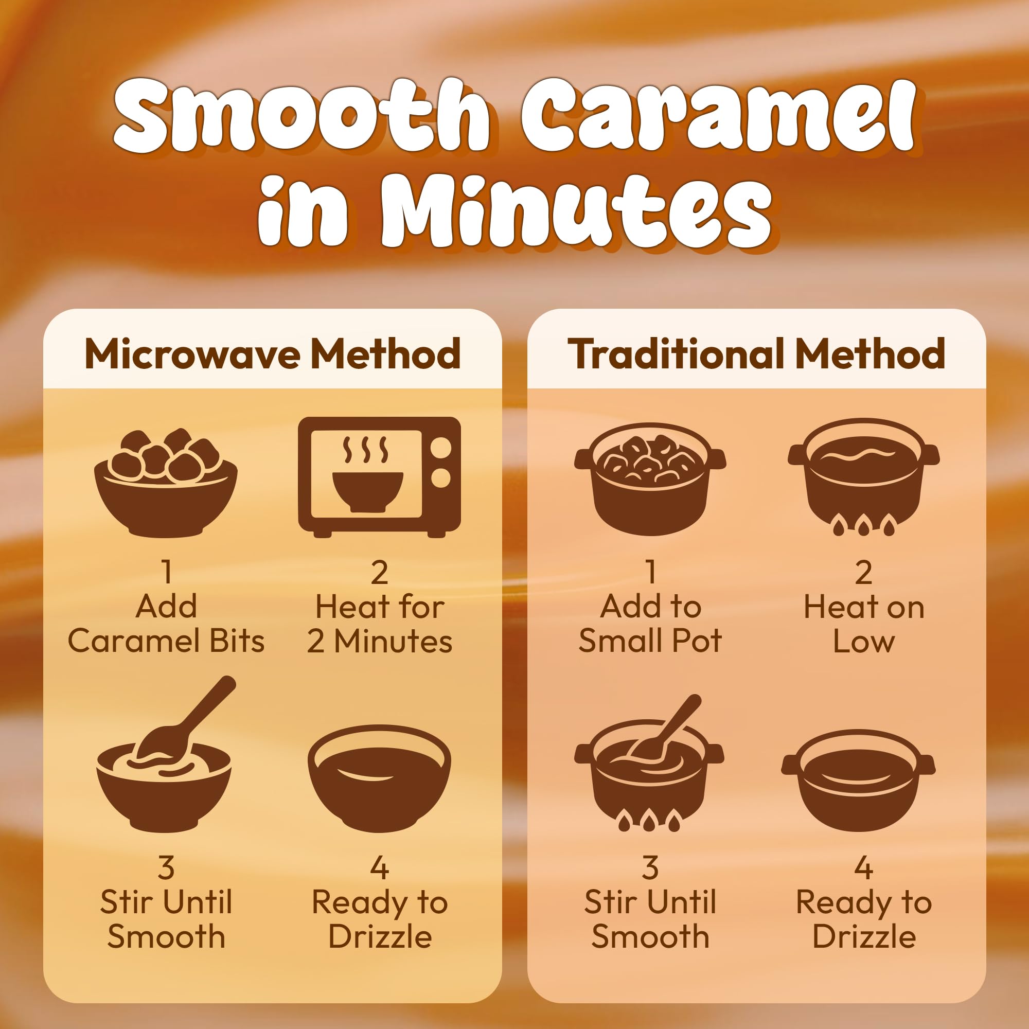 Snackathon Caramel Bits fudgy candy mix ideal for homemade candy and fudge.