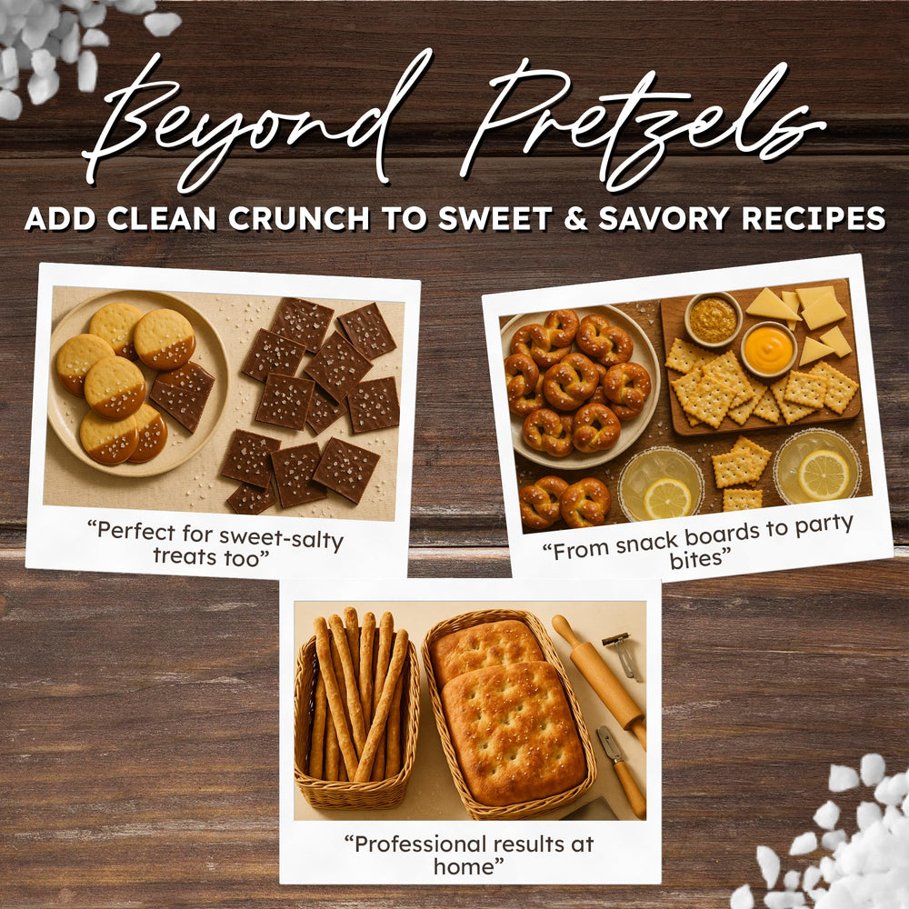 Snackathon salt sprinkled on soft pretzels for crisp topping