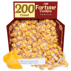 Snackathon vanilla fortune cookies bulk-pack 200-count, ideal for parties and catering.