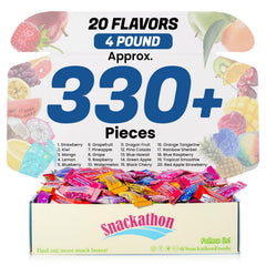 Snackathon Fruit Chew 20 flavors assortment for group snacking and gifting.