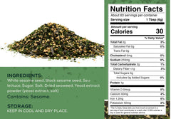 Snackathon furikake rice seasoning is poured over a steaming bowl for a quick flavor boost