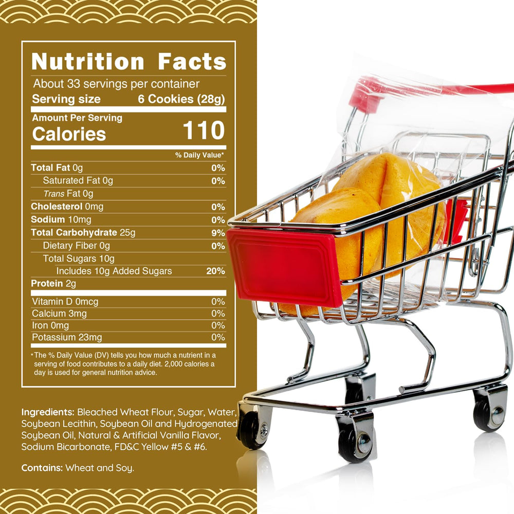 Snackathon individually wrapped fortune cookies preserve freshness for serving.