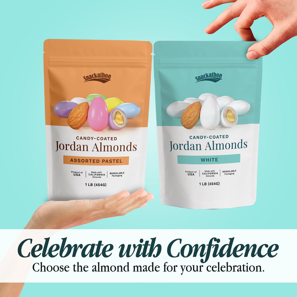 Snackathon Jordan Almonds for party buffets and easy snacking.
