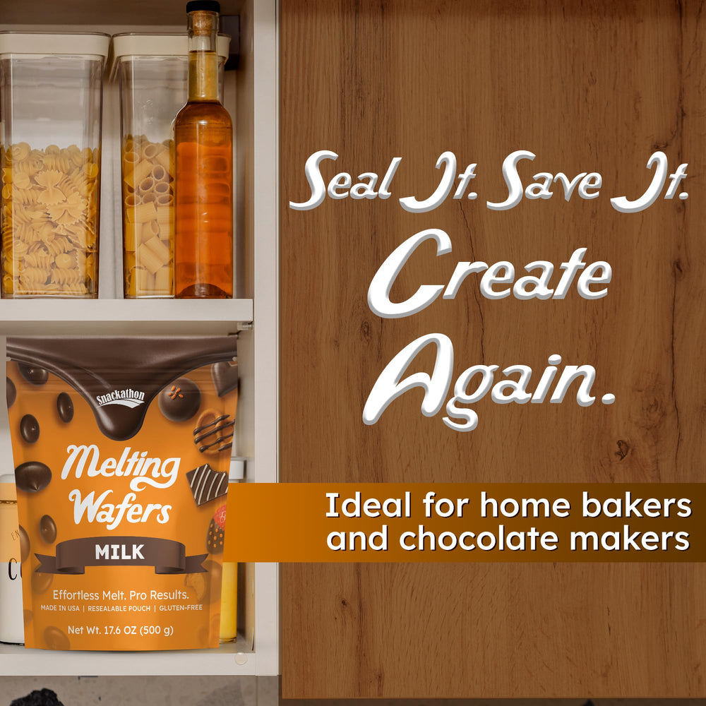Snackathon wafers ideal for molding chocolates and edible gifts