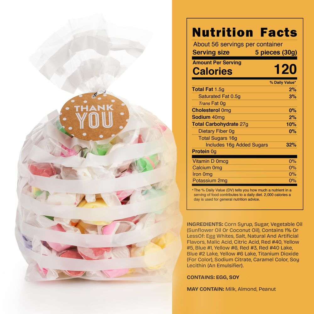 Snackathon bulk 4 lb box of taffy for parties and sharing