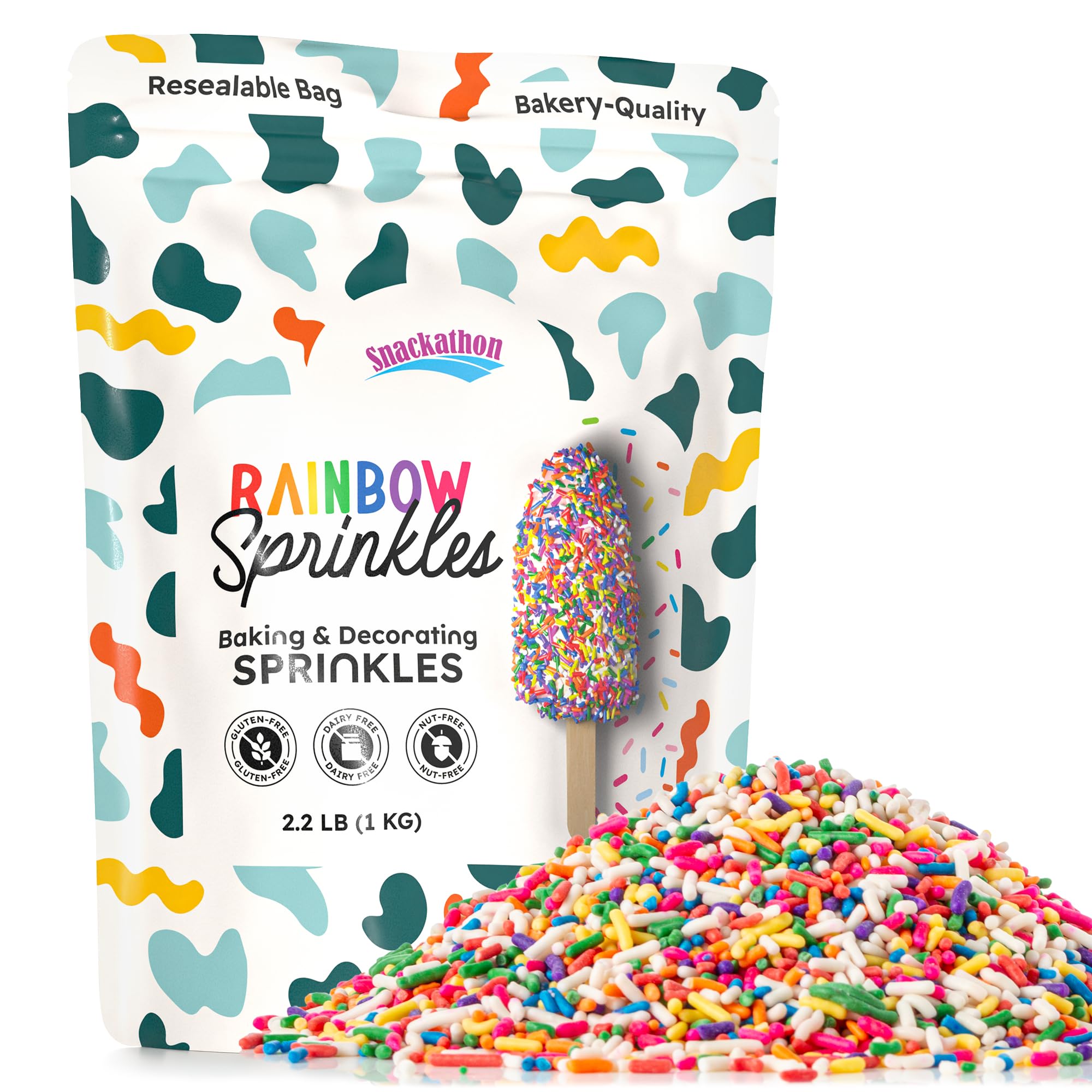 Snackathon rainbow sprinkles bulk ready for bakery and home decorating