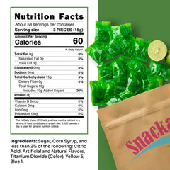 Snackathon Starlight Key Lime, individually wrapped candies for freshness.