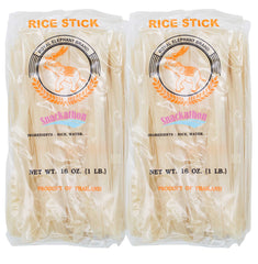 Snackathon Wide Thai Rice Stick Noodles XL pack, front view, ideal for quick Pad Thai and stir-fries