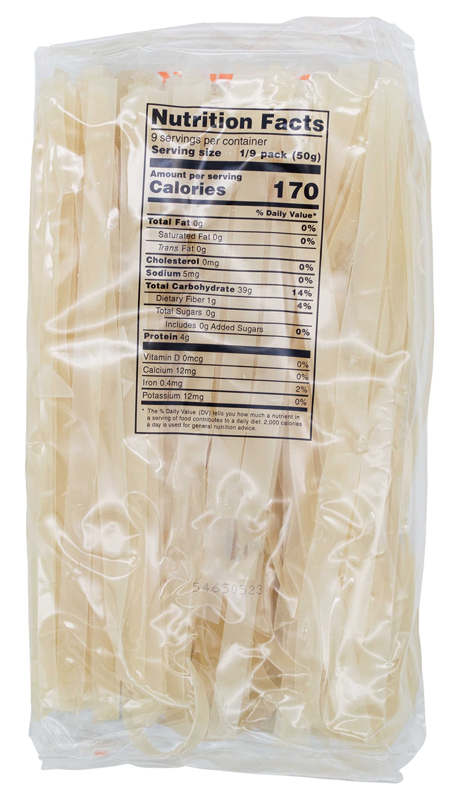 Snackathon Wide Thai Rice Stick Noodles XL pack, side view, great for meal prep and family meals