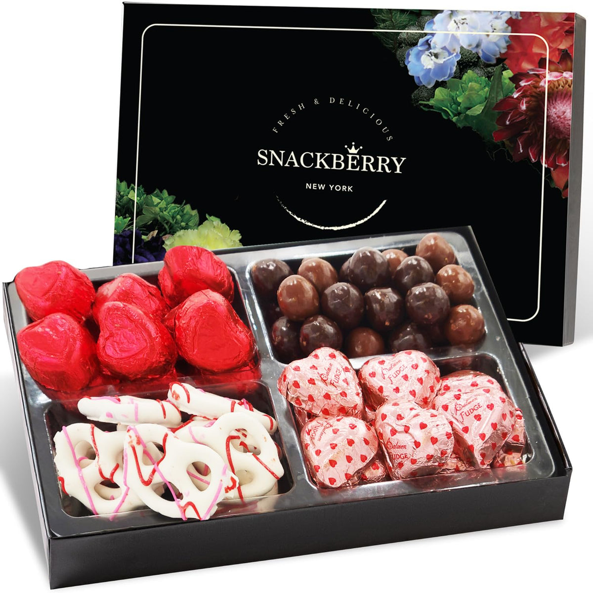 Snackberry Gourmet 6-Section Drawer Box of chocolates, ideal gift for celebrations
