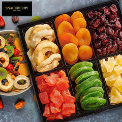 Snackberry gourmet snack box on display, ideal for entertaining guests