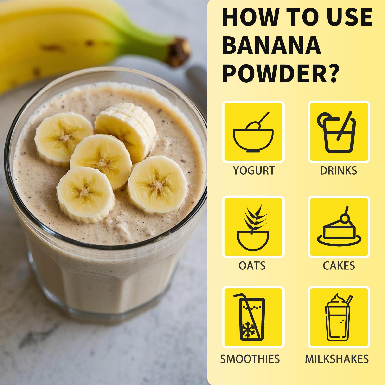 Snafre Banana Powder baking closeup shows rich fruity flavor in muffins and cakes.