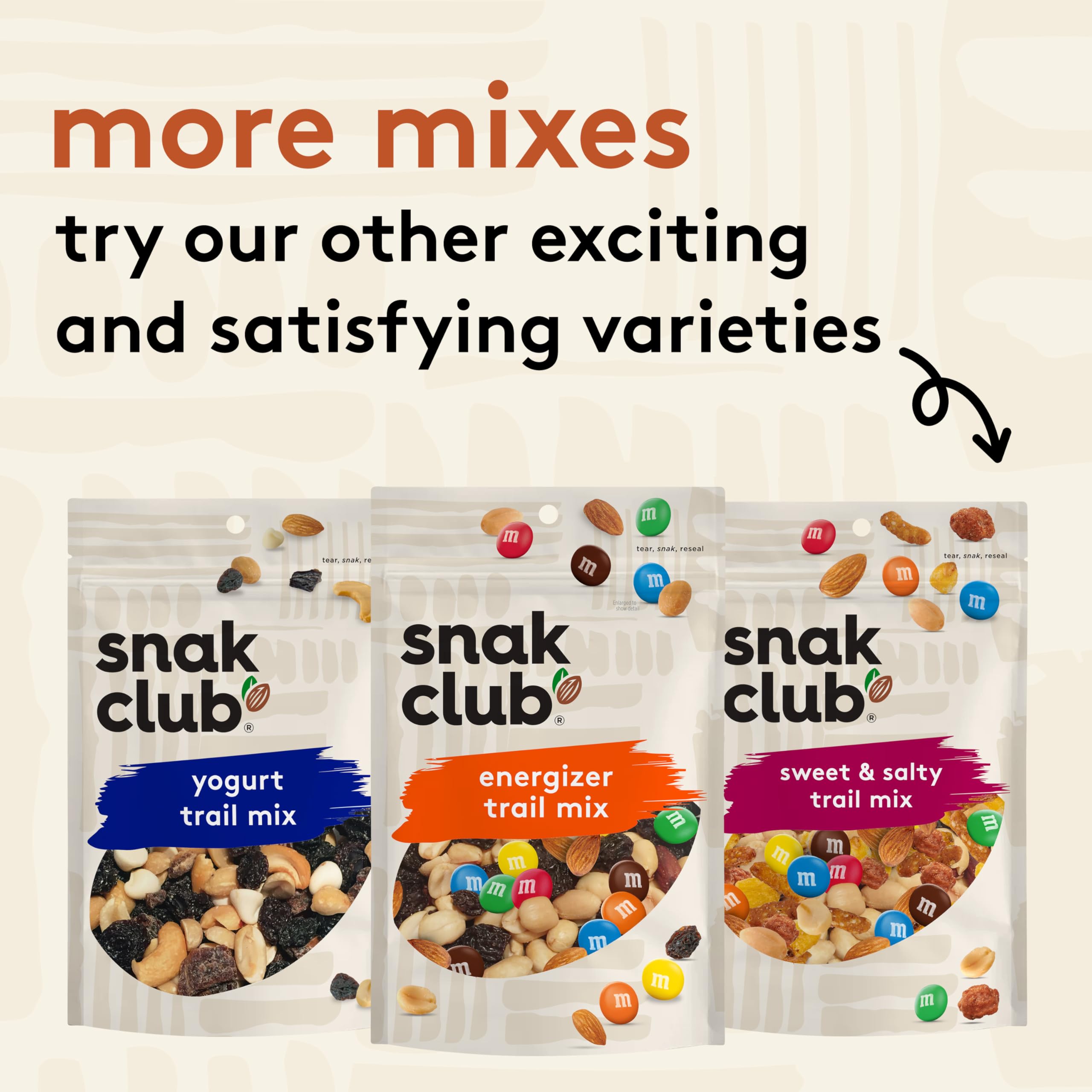 Snak Club Cajun Style Snack Mix resealable bag keeps freshness after opening.