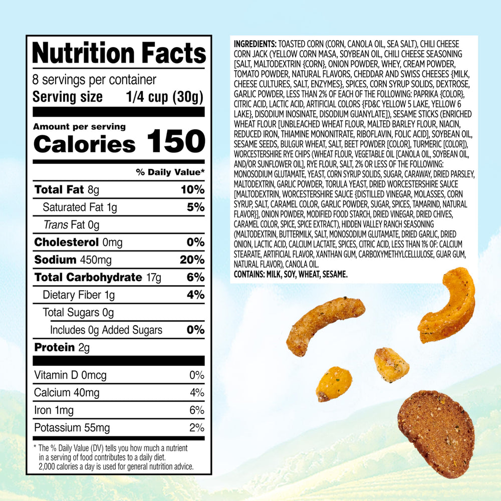 Toasted corn from Snak Club Crunch Mix for a warm, crisp base