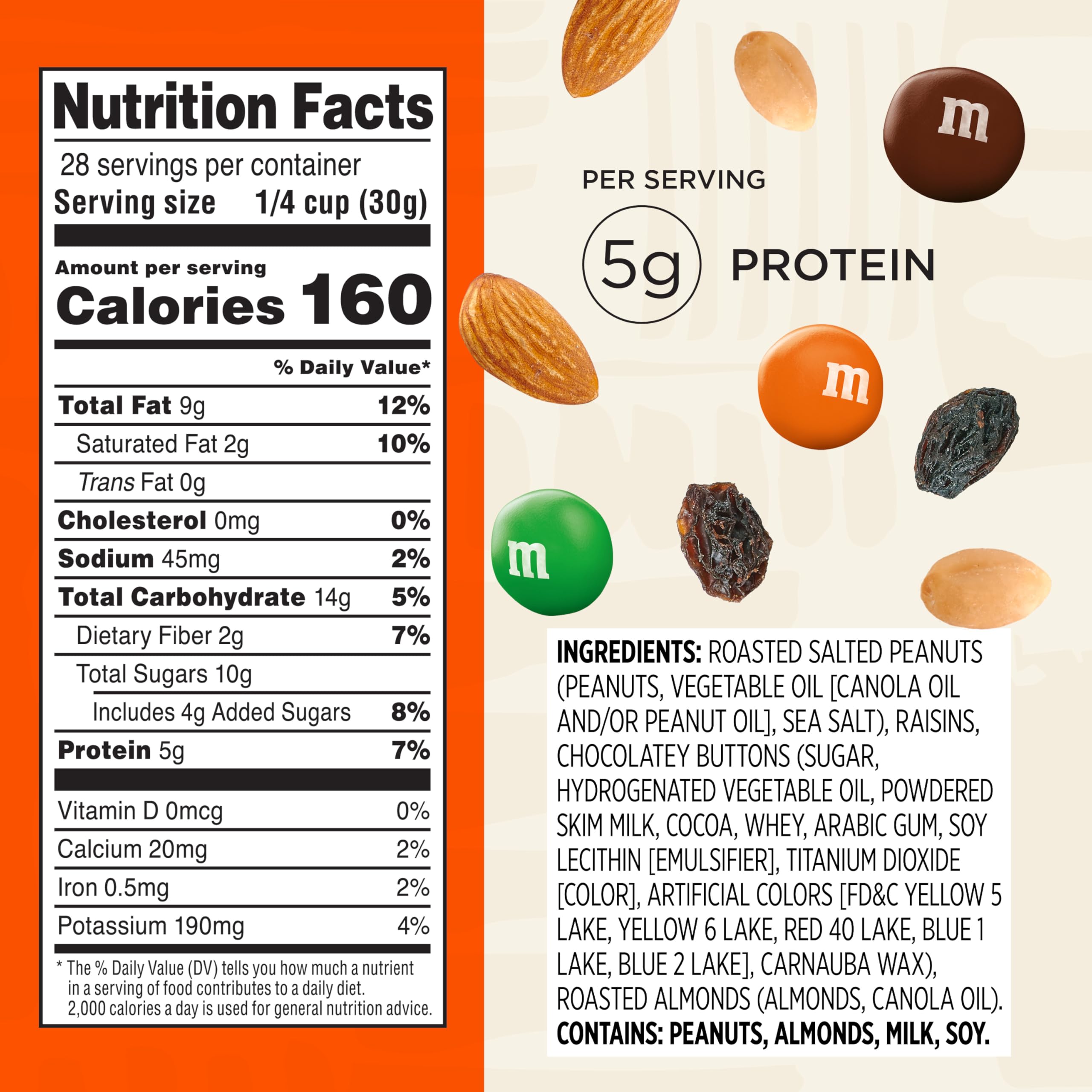 Snak Club Energizer Trail Mix with M&M's candies adding chocolate sweetness.