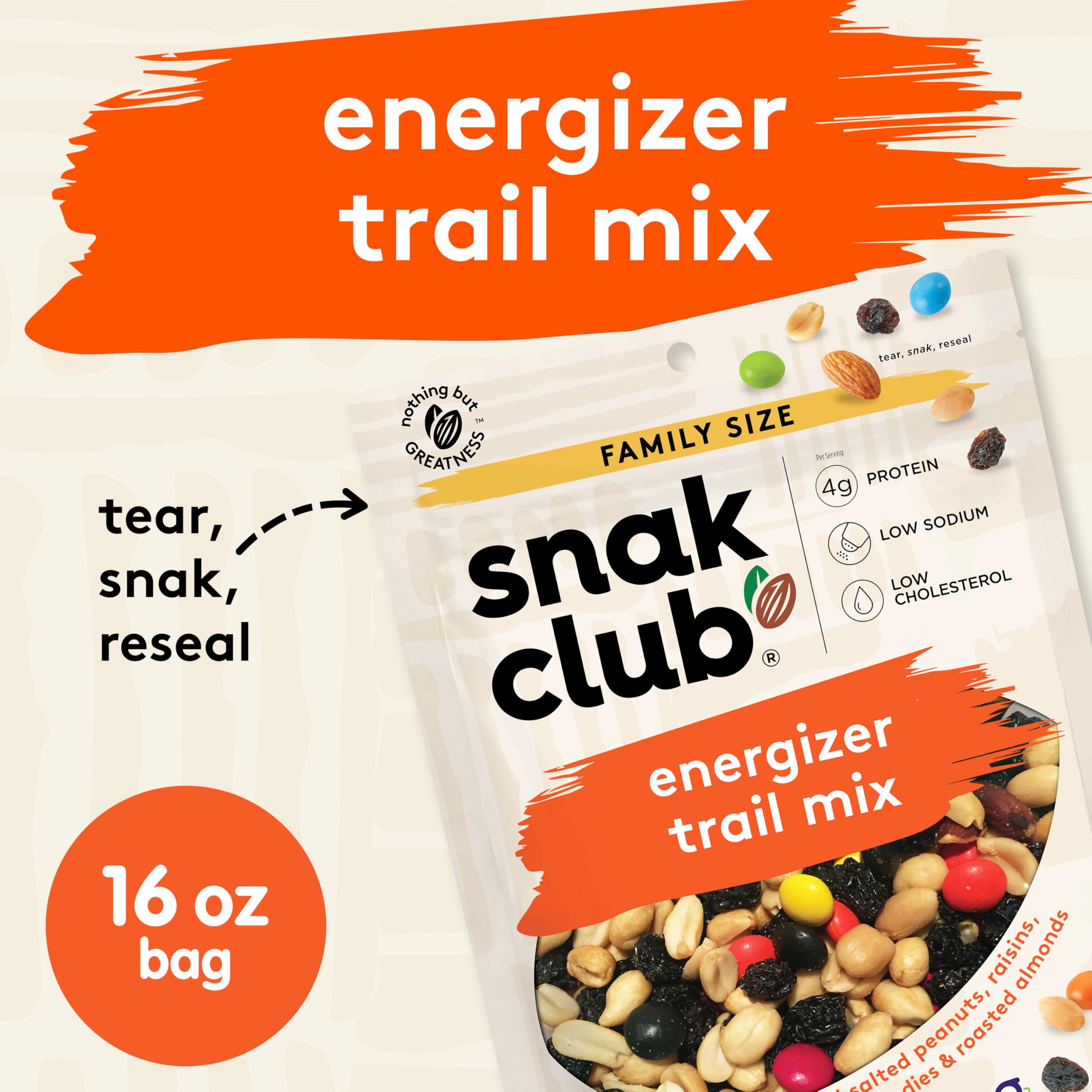 Pouring Energizer Trail Mix from resealable bag for fresh flavor