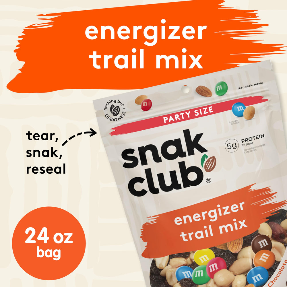 Snak Club Energizer Trail Mix roasted almonds provide crunch in each bite.