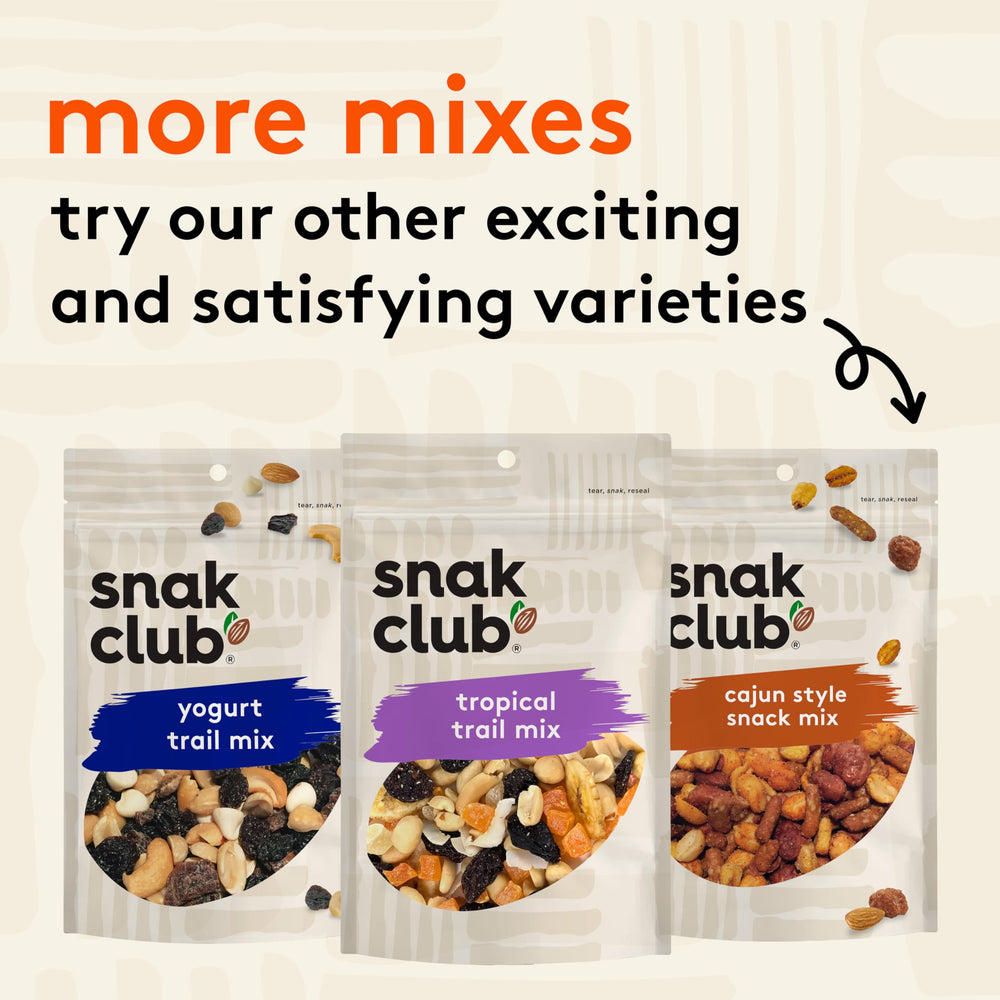 Snak Club Energizer Trail Mix travels well for hikes and trips.