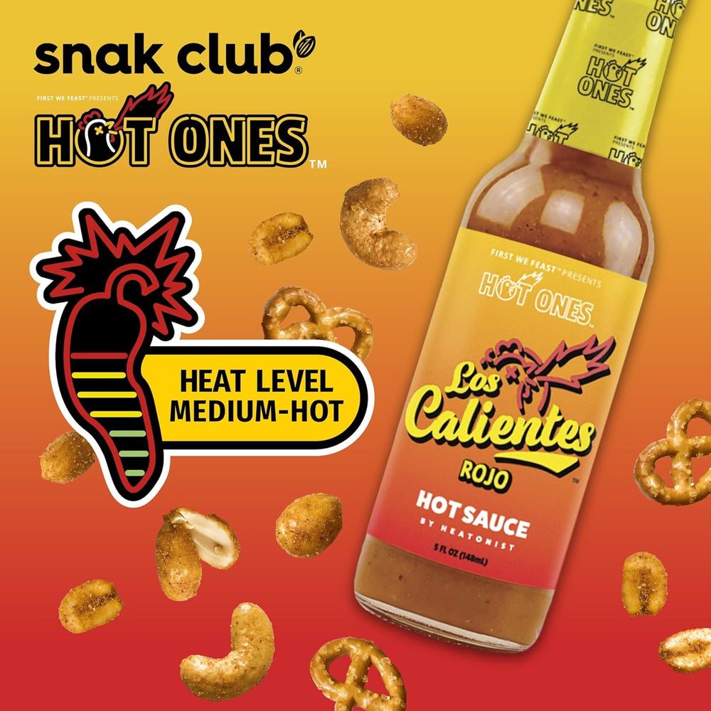 Snak Club x Hot Ones Hot Habanero Snack Mix sesame sticks texture and bite
