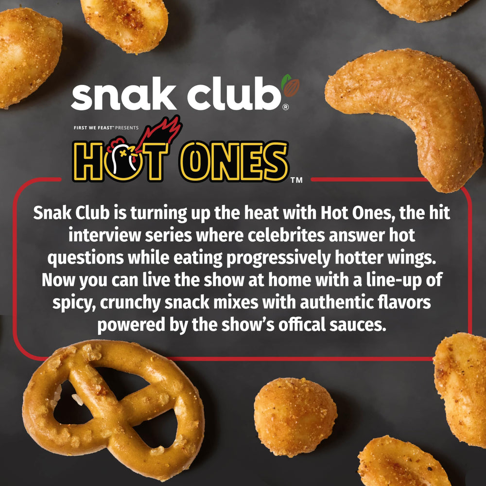Snak Club Hot Ones Tangy Chili Snack Mix on-the-go packaging.