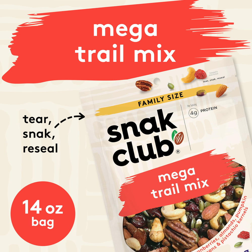 Snak Club Mega Trail Mix pecans and pistachios for a savory sweet bite