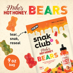 Serving bowl filled with Mike’s Hot Honey Bears for movie night snack.