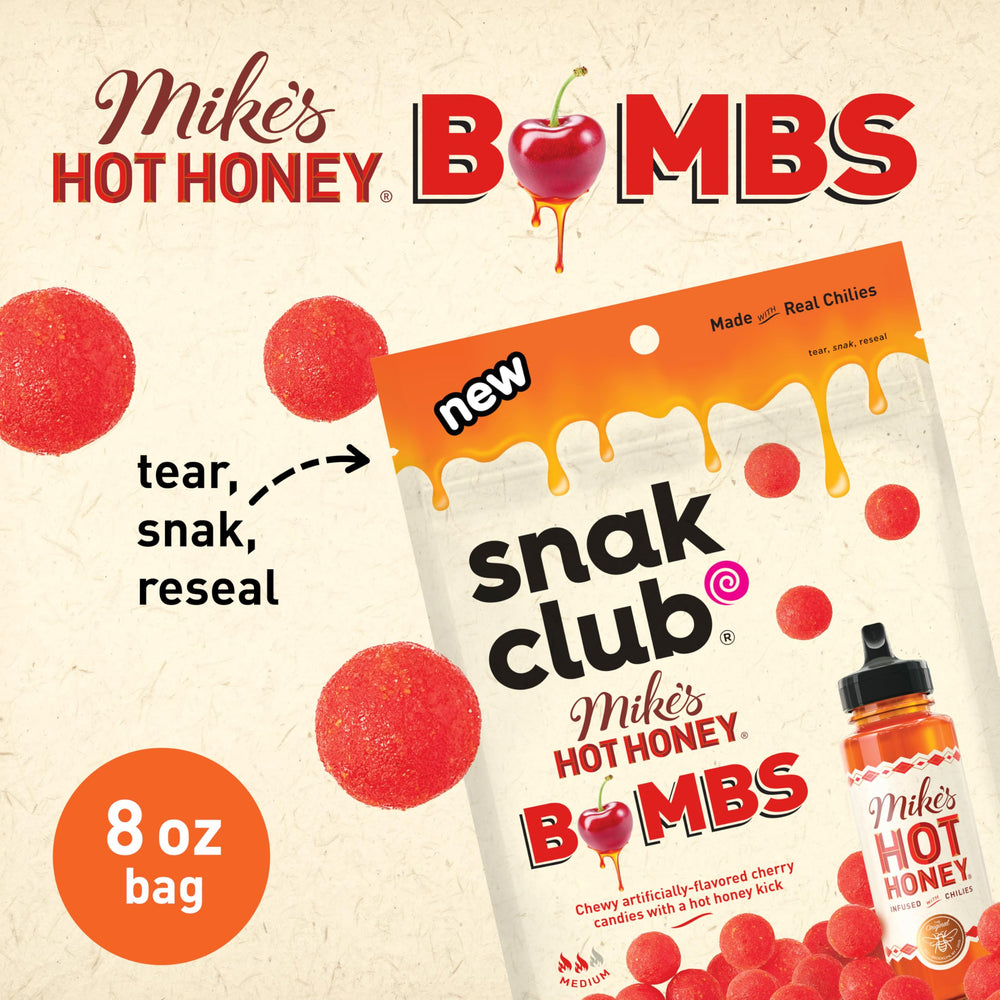 Honey swirls hint at sweet heat balance in each chewy bite
