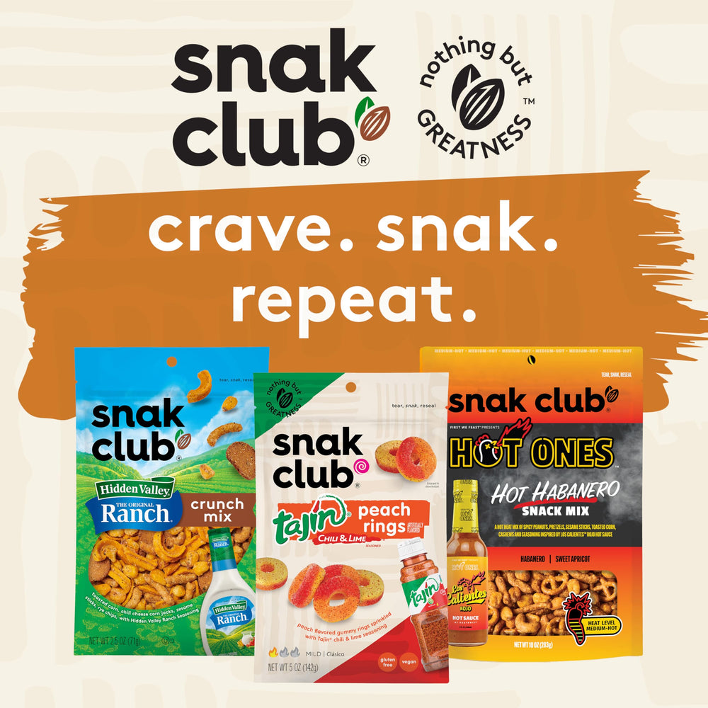 Pretzels contribute salt and texture in Snak Club peanut butter chocolate trail mix.