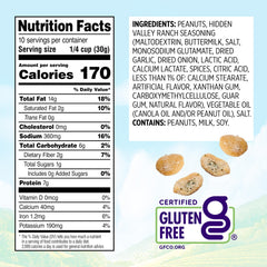 Close-up of Snak Club peanuts seasoned with Hidden Valley Ranch