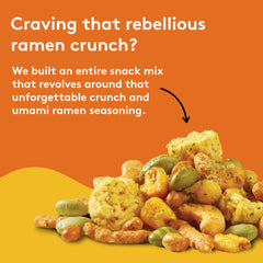 Snak Club ramen snack mix peanuts provide protein-forward crunch for snacking.