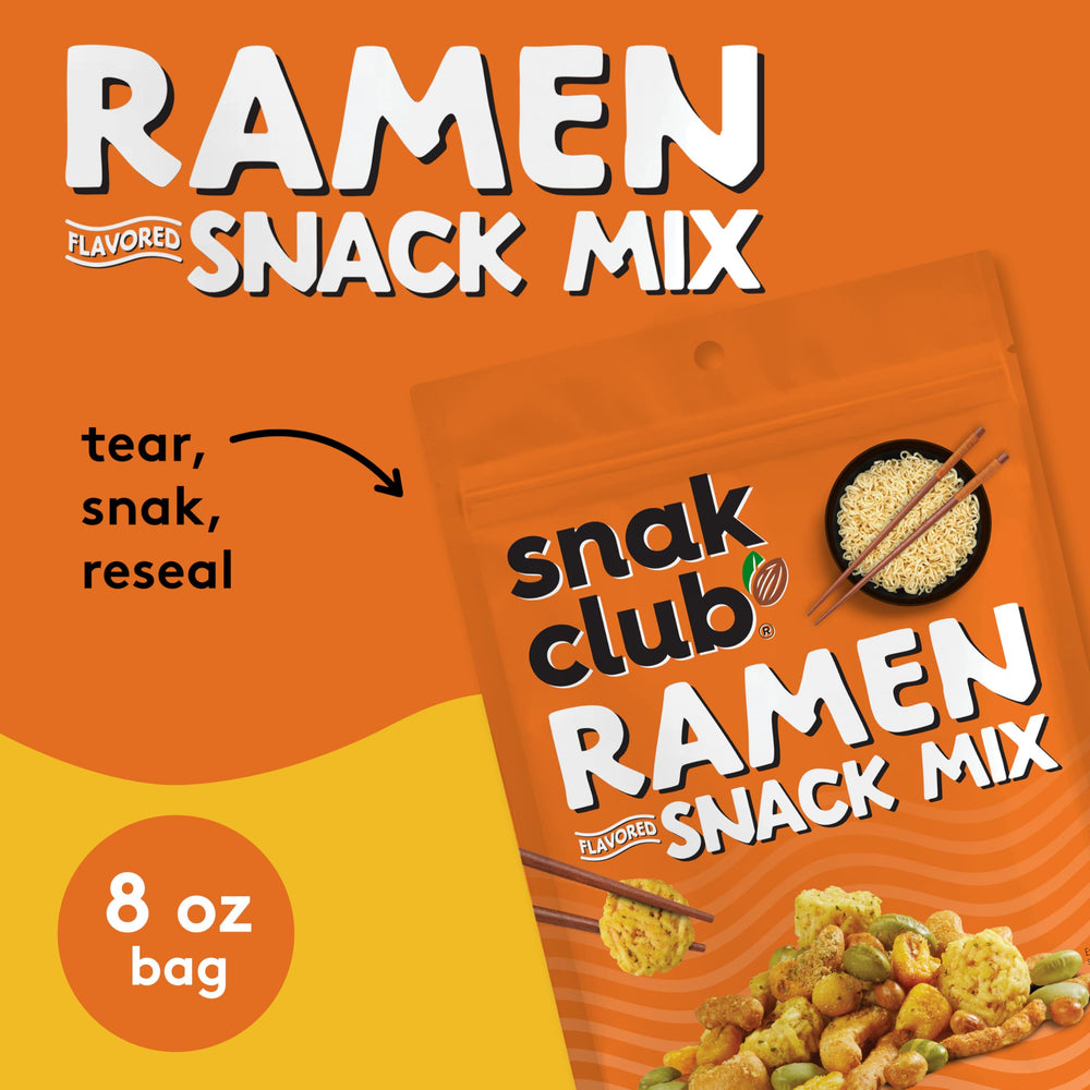 Snak Club ramen snack mix sesame sticks bring savory crunch and aroma.
