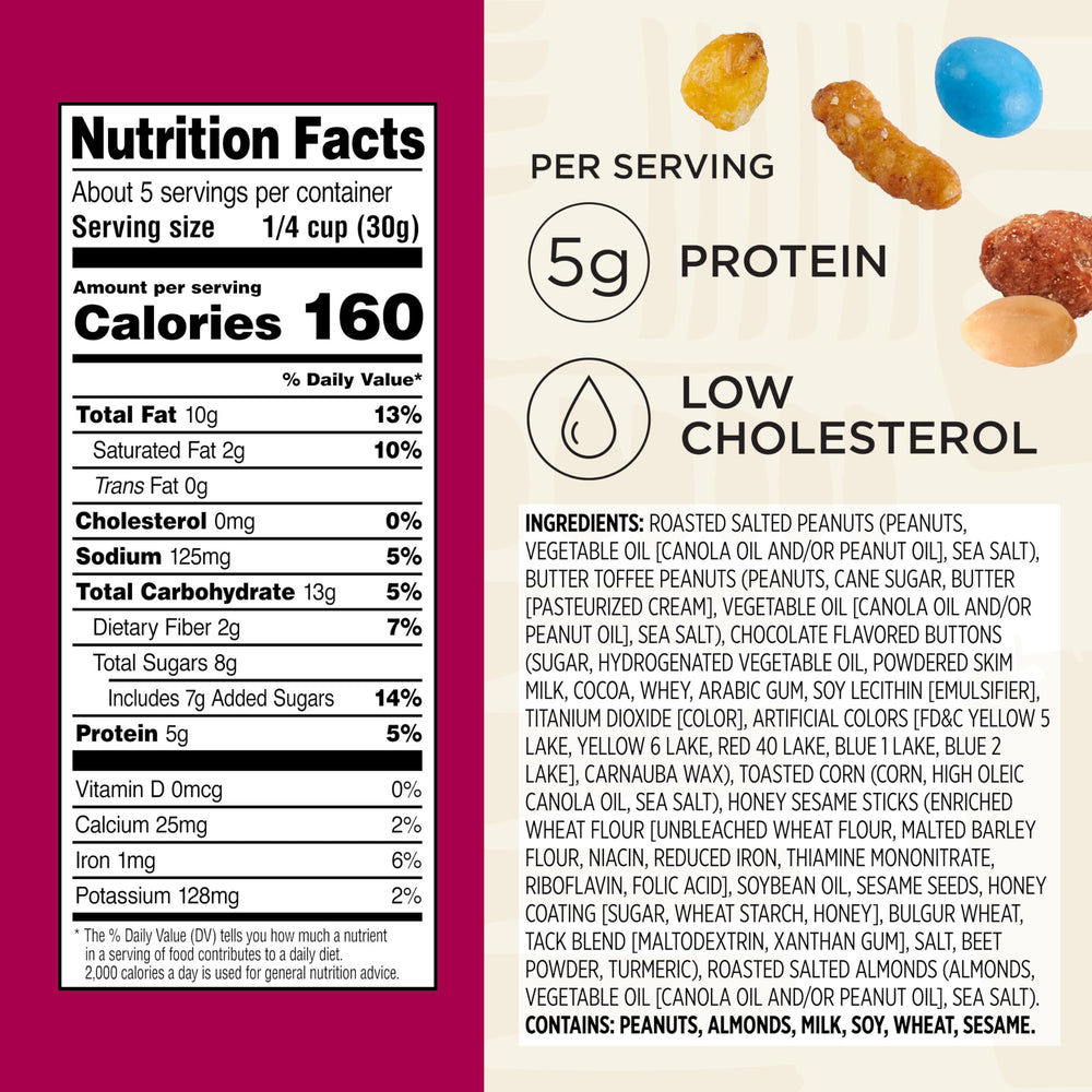 Snak Club trail mix with chocolatey candies for a rich, crunchy treat on the go