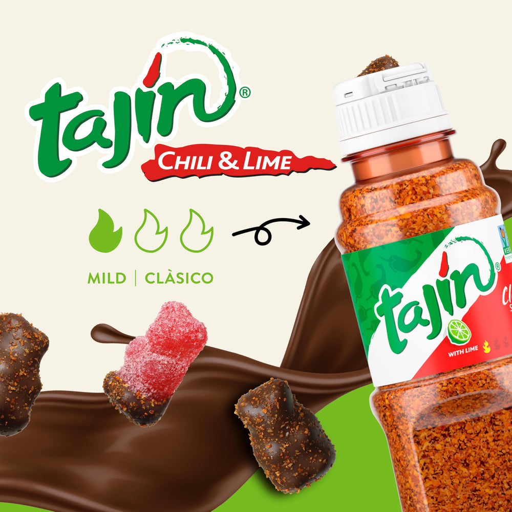 Snak Club Tajín Chocolatey Gummy Bears gluten-free label for gluten-free snack options