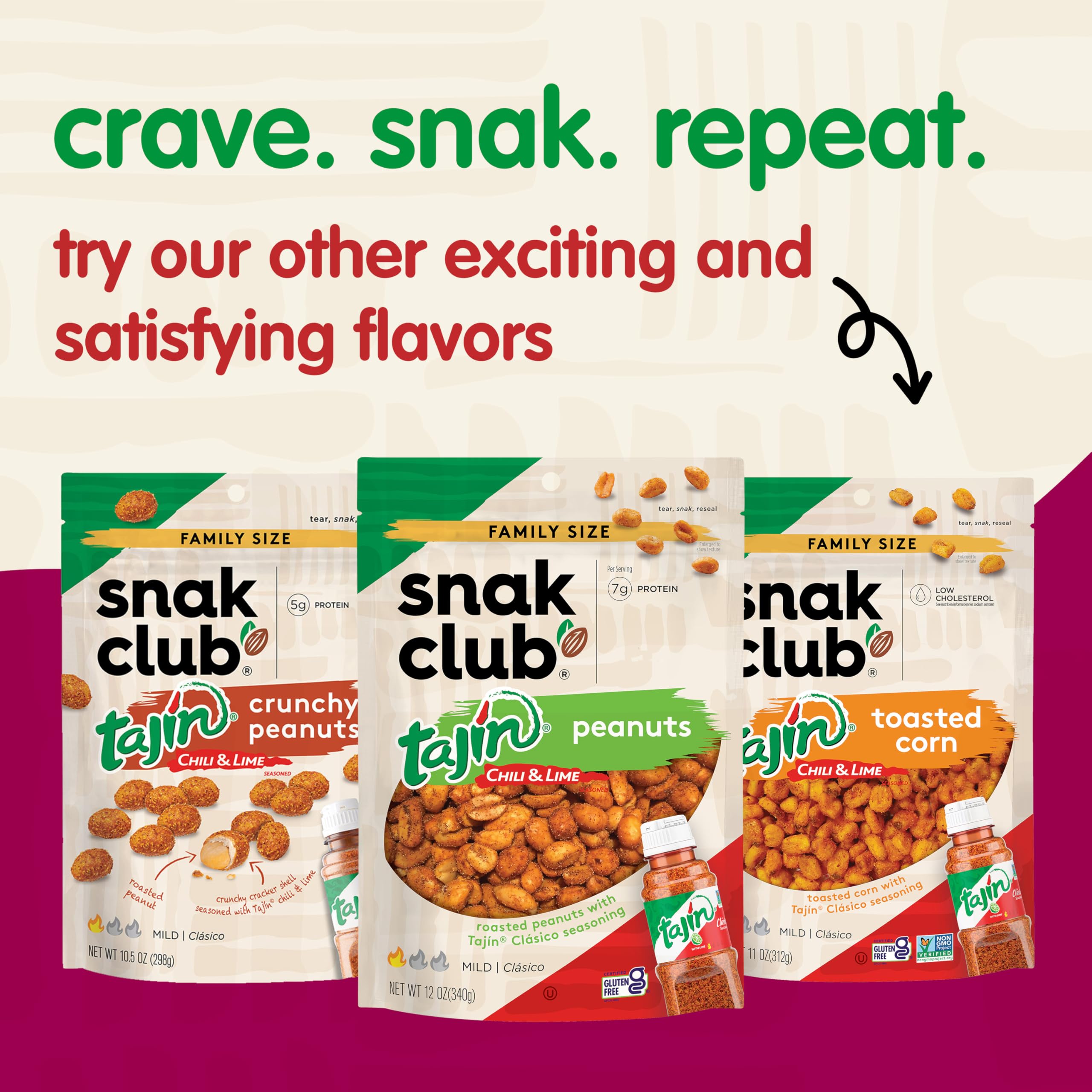 Snak Club Tajin Fiesta on-the-go image; perfect for travel bags and shared snacking.
