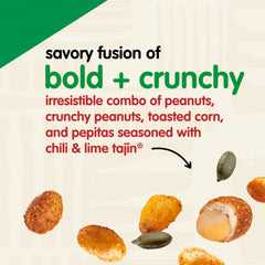 Snak Club Tajin Fiesta toasted corn image; crisp texture pairs with chili-lime seasoning.