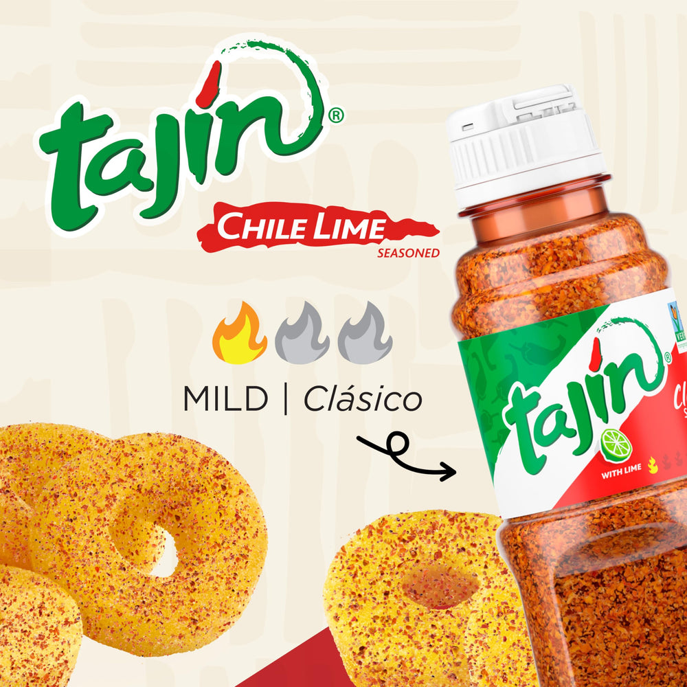 Snak Club Tajin Mango Rings ideal for travel or lunchbox snacking.